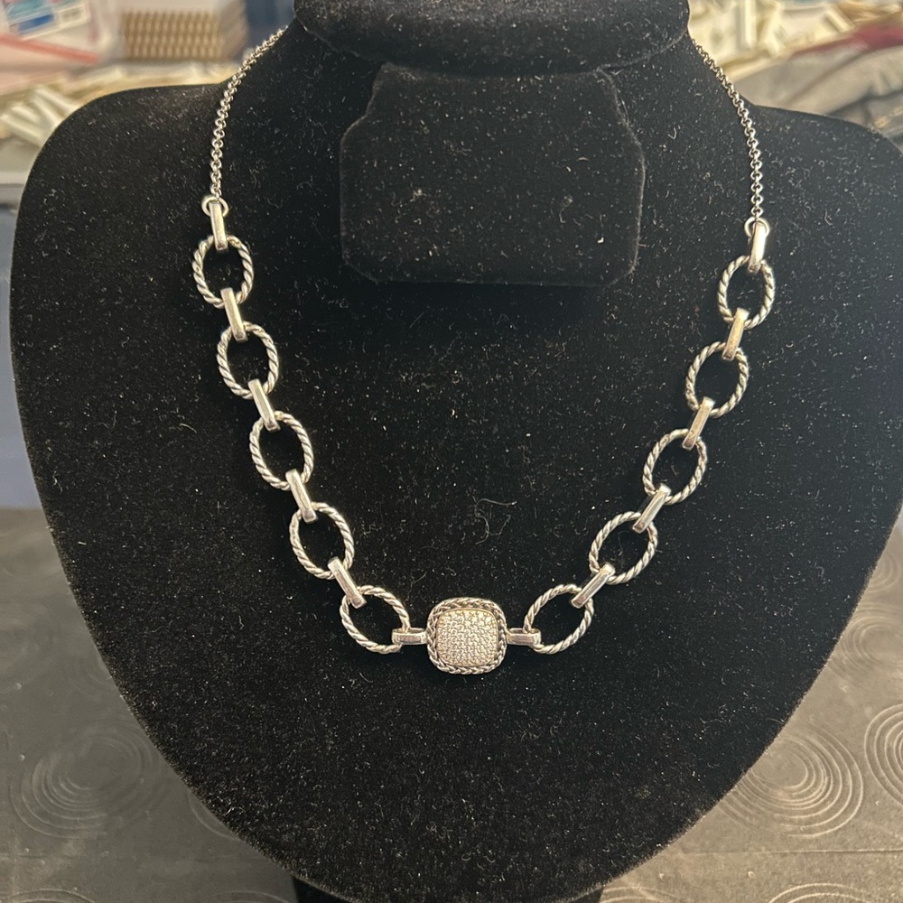 Giani Bernini Sterling Silver chain link stylish necklace Reg $240 Sale !